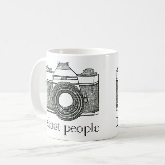 私が撮影する人々マグカップ コーヒーマグカップ (正面左)