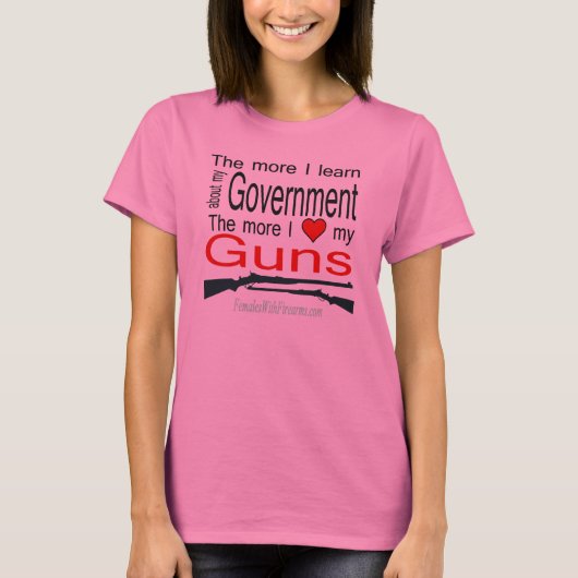 私が政府学については Tシャツ (正面)