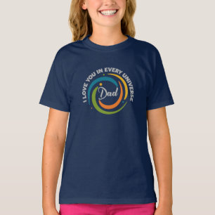 私が文字デザインすべての宇宙であなたを愛する可愛いパパ Tシャツ