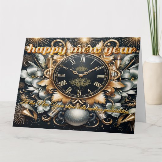 私が新しく始まる時パーソナライズされた間 カード (正面)