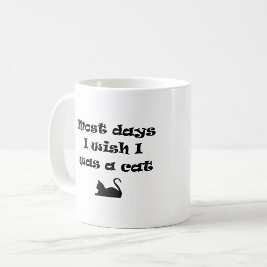 私が日だと思うほとんどの猫 コーヒーマグカップ (正面左)