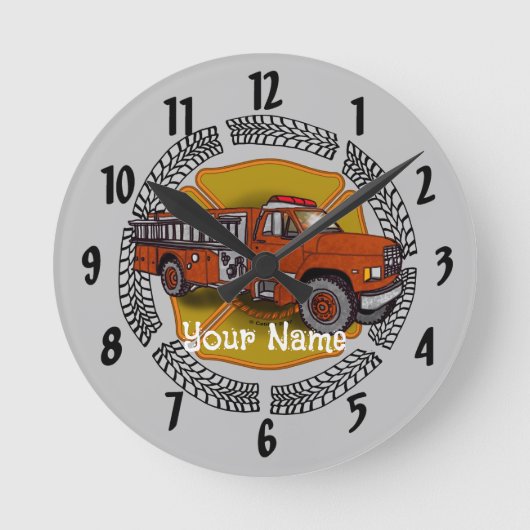 私が時計転がを撃つ方法 ラウンド壁時計 (正面)