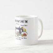 私が暇な時にやることおもしろい裁縫キルティング コーヒーマグカップ (正面右)