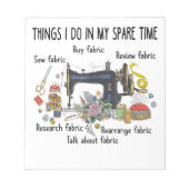 私が暇な時にやることおもしろい裁縫キルティング ノートパッド (正面)