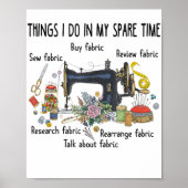 私が暇な時にやることおもしろい裁縫キルティング ポスター (正面)