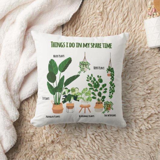 私が暇な時にやること – 庭師、ガーデニング クッション (ブランケット)