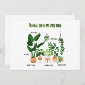 私が暇な時にやること – 庭師、ガーデニング シーズンカード (正面/裏面)