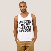 私が曲がって袖が男おもしろいのシャツを爆発 Tシャツ (正面フル)