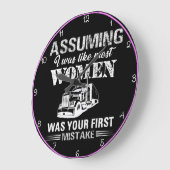 私が最も多くの女性と同じだと仮定 ラージ壁時計 (傾斜)