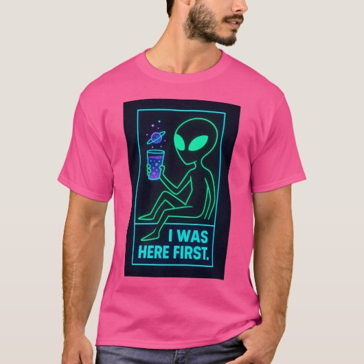私が最初にここに来た Tシャツ (正面)
