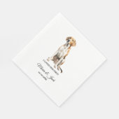 私が最初に彼女を愛した英語の犬結婚犬 スタンダードランチョンナプキン (角)