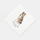 私が最初のナプキンを愛したコリー結婚ドッグ スタンダードランチョンナプキン (角)