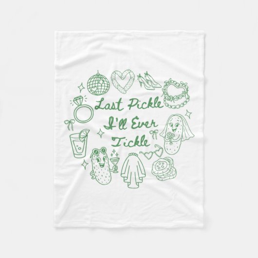 私が最後にくすぐるピクルス 誰も触らせない面白ピクルス独身最後のパーティ フリースブランケット (正面)