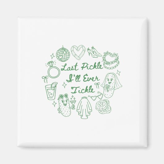 私が最後に触るきゅうり面白きゅうり独身最後のイベント マグネット (正面)