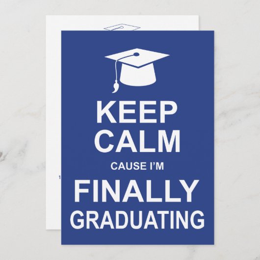私が最終的に卒業させている穏やかな原因を保って下さい 招待状 (正面/裏面)