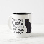 "私が望みますかどの位わかりません私は猫"のマグでした ツートーンマグカップ (正面左)