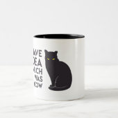 "私が望みますかどの位わかりません私は猫"のマグでした ツートーンマグカップ (中央)
