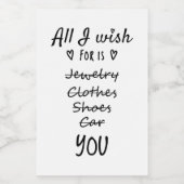 私が望むのは君だけだ フードラベル (シングルラベル)