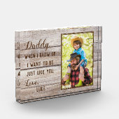 私が木の板を育てたときパパ1枚の写真 フォトブロック (左)