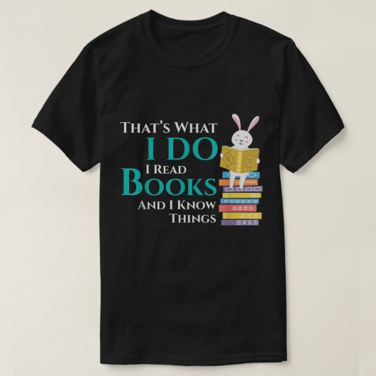 私が本を書いて知読っていること – B Tシャツ (デザイン正面)