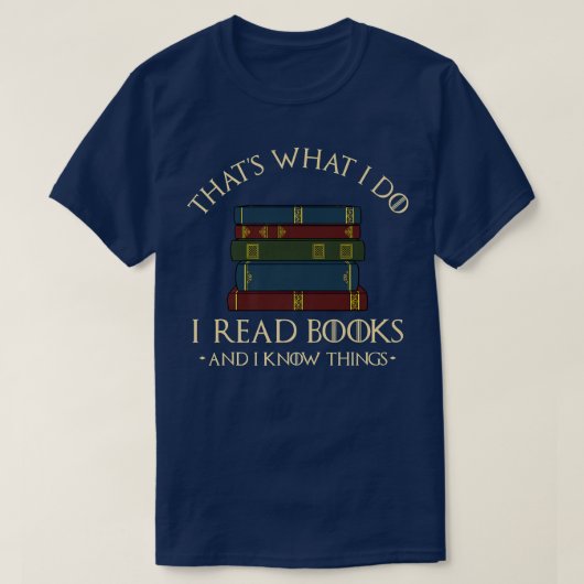 私が本を書き、私が読知っている事は、それであるB Tシャツ (デザイン正面)