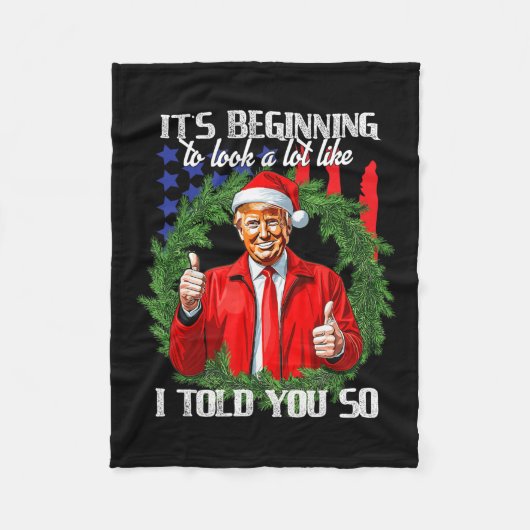 私が本当にあなたに言ったように見えるその始まり フリースブランケット (正面)