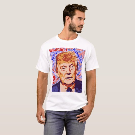 私が本当に男性の基本的なTシャツであるトランプ Tシャツ (正面フル)