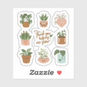 私が植物を救済育ててくれてありがとうことわざ シール (シート)
