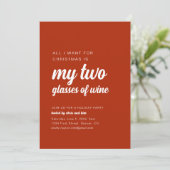 私が欲しいすべてはクリスマスのおもしろいパーティー招待状 招待状 (スタンド正面)