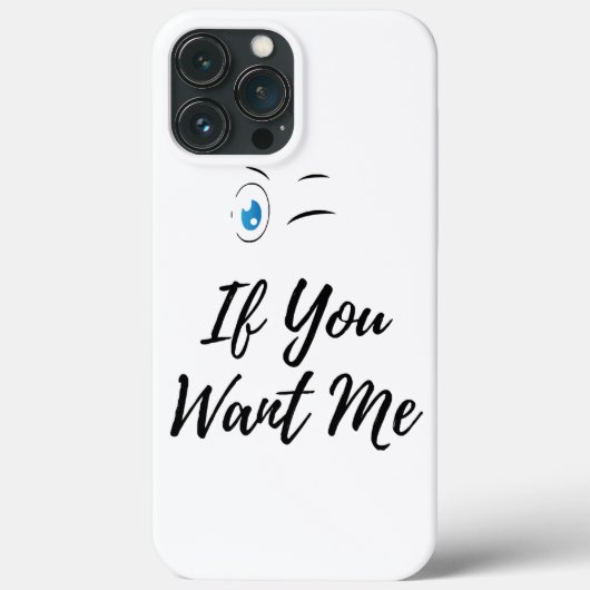 私が欲しいならまばたきしてね、面白いメンズ Case-Mate iPhoneケース (裏面)
