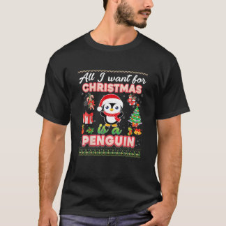 私が欲しいのはクリスマスの醜いクリスマスPaのペンギン Tシャツ