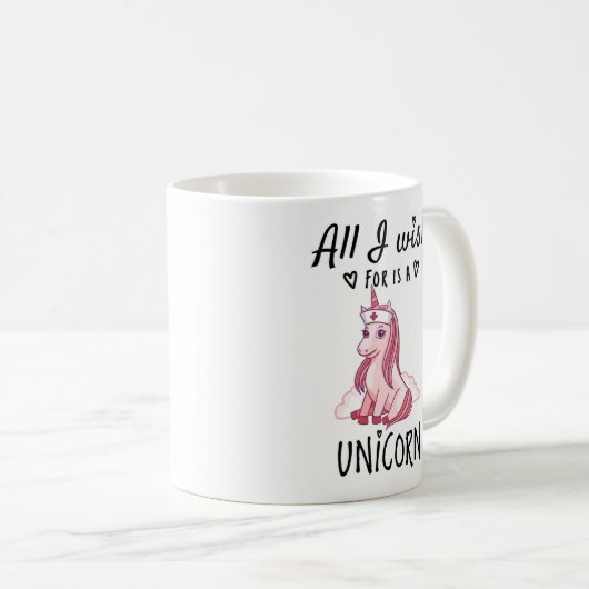 私が欲しいのは一角獣 コーヒーマグカップ (正面右)