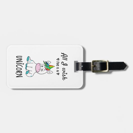 私が欲しいのは一角獣 ラゲッジタグ (正面横)