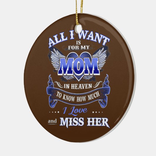 私が欲しいのは愛する天国の母恋しく思だ セラミックオーナメント (左)