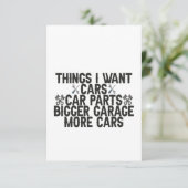 私が欲しいもの車の部品より大きなガレージ サンキューカード (スタンド正面)