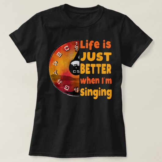 私が歌うピッチパイプSiの時の生活は良い Tシャツ (デザイン正面)