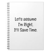 私が正しいと仮定しよう ノートブック (正面)