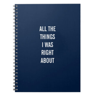 私が正しかったことはすべて ノートブック