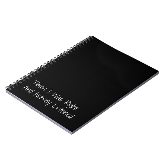 私が正しかった時と誰も聞ない時 ノートブック (左側)