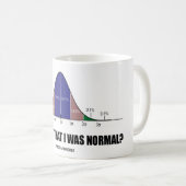 私が正常だったとだれが言いましたか。 (鐘のカーブのユーモア) コーヒーマグカップ (正面右)