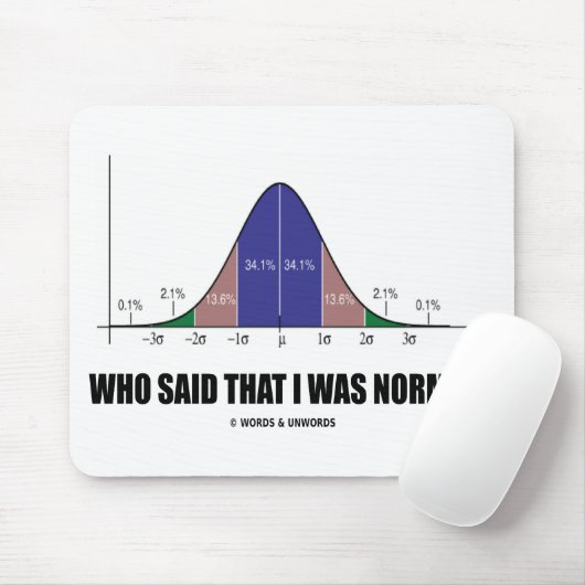 私が正常だったとだれが言いましたか。 (鐘のカーブのユーモア) マウスパッド (マウス)