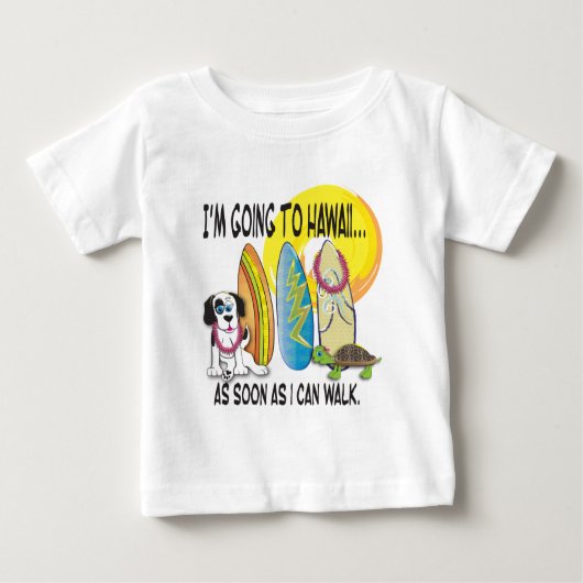 私が歩いてもいいとすぐハワイに行くIm… ベビーTシャツ (正面)