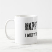 私が死の前に生命に信じる幸せな無神論者 コーヒーマグカップ (左)