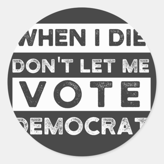 私が死んだらデモキャットに投票させてくれ ラウンドシール (正面)