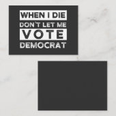 私が死んだらデモキャットに投票させてくれ 名刺 (正面/裏面)