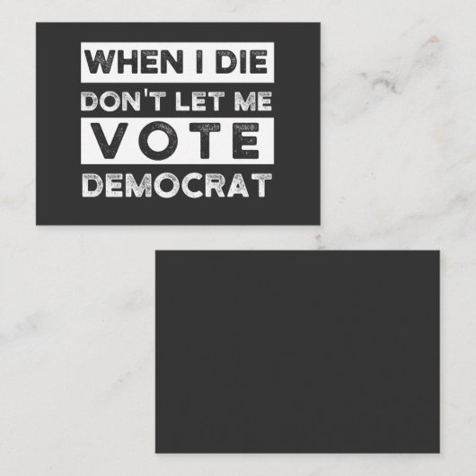 私が死んだらデモキャットに投票させてくれ 名刺 (正面/裏面)