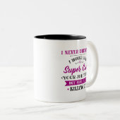 私が殺している仕事のユーモア ツートーンマグカップ (正面右)