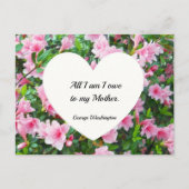 私が母に借りがあるだけだ。 ポストカード (正面)