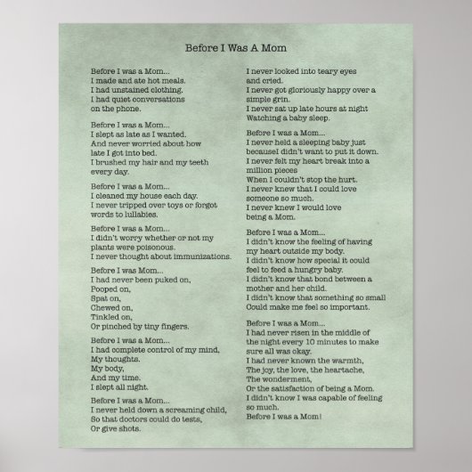 私が母のポスターになる前は ポスター (正面)