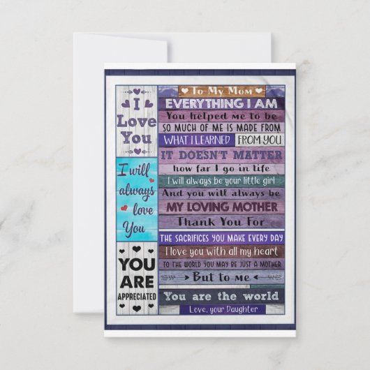 私が母救済に娘になれるもの サンキューカード (正面)